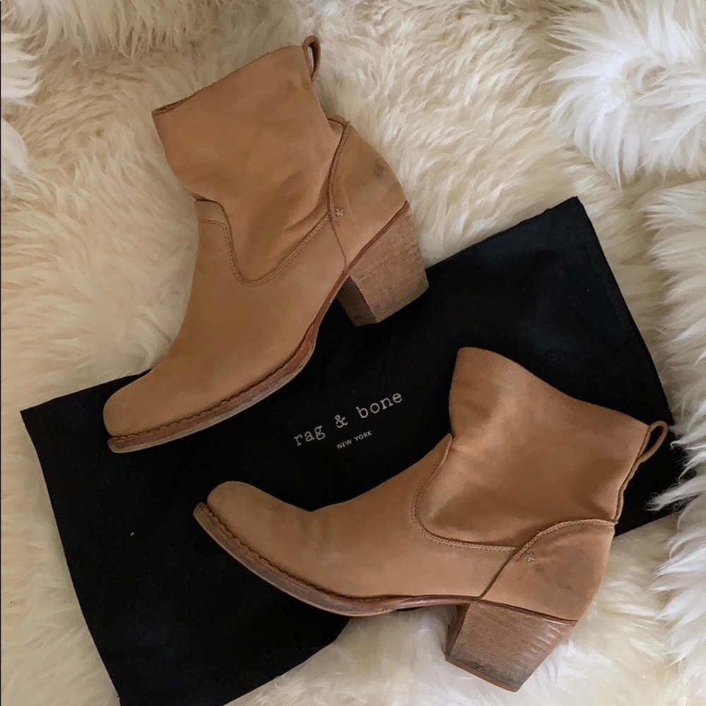 Rag & Bone tan leather boots
